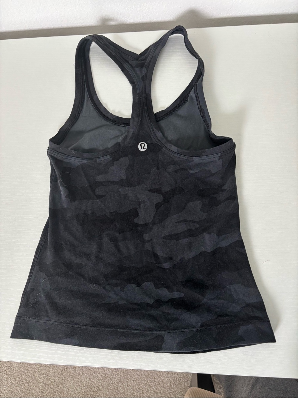 lululemon athletica Black Camo Racerback Support Tank